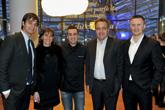 2. Jérémy Desprets, directeur de Confluence, Laetitia Pepino (Pack Events), Marc Boissieux, Masterchef 2013, Denis Broliquier, maire du 2ème   et Franck Chapon, directeur des UGC Lyon 