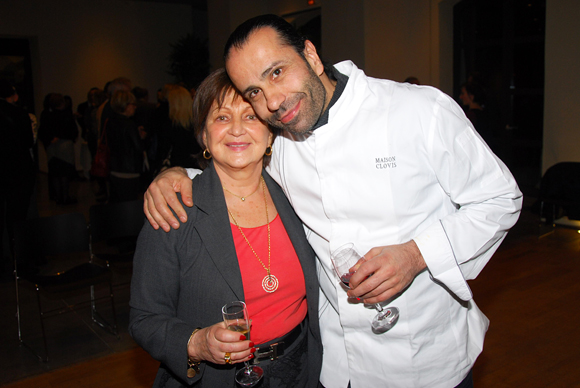 3. Danielle Pierrefeu (Présidente de l’Association Les Gastronomes de Lyon) et Clovis Khoury (Maison Clovis)