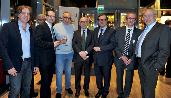 51. Philippe Constantin, PDG de RDS, David Pereira (Banque Rhône-Alpes), Albert Dray (Café du Pond), Yvon Léa, président de la Banque Rhône-Alpes, Thierry Mathieu, DG Duferco, Gilles Golberg (Banque Rhône-Alpes) et Marc-Antoine Chatagnon