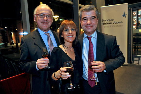 59. Xavier Bardet, Sylvaine Lesage et Eric Lesage, vice-président de la Banque Rhône-Alpes