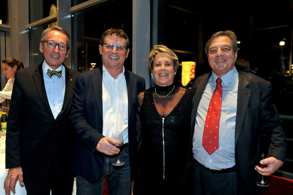 61. Bruno Dufour, consul d’Equateur, Eric Giraud (Antonin), Carole Dufour (Idées en Tête) et François Turcas, président de la CGPME du Rhône