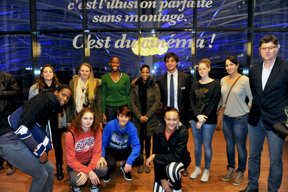 7. Jérémy Desprets, directeur de Confluence, Nicolas Forel, président de l’équipe professionnelle Lyon Basket et ses basketteuses 