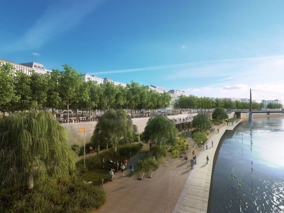 Quais de Saône. Des « Terrasses » à la place du parking St-Antoine