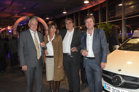 14. Bernard Trux, Axelle (Lyon People) Frédéric Bouillé , Directeur Général Mercedes-Benz & smart Lyon et Hervé Bal (Editions HB)