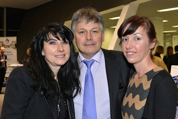 25. Catherine Delorme,  Olivier Delorme (Président du Groupe Delorme) et Camille Arthaud