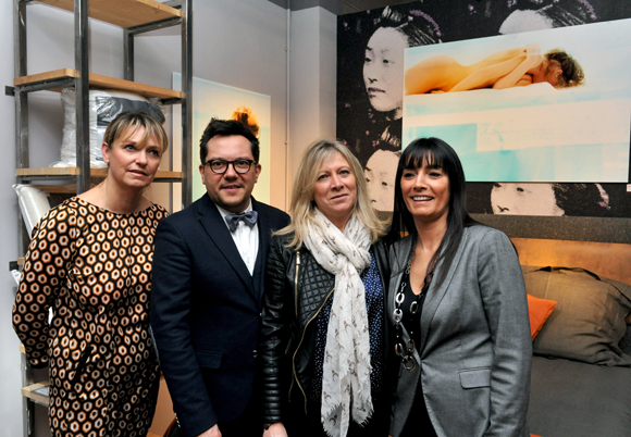 33. Isabelle Bunino (Roda), Le Couturier Nicolas Fafiotte, Cathy Blancher (Idéal Système) et . Anna Rinaldi (Laboratoire Pierre Fabre)