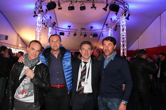 5. Alain Rico, photographe, Patrice Martinez (Limpa), Jean-Claude Pietrocolla (Media Sport Promotion) et Martial Gorjux (Serely) 