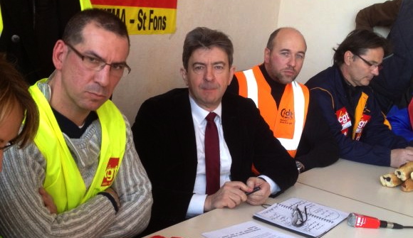 Municipales 2014. Jean-Luc Mélenchon au soutien du Front de Gauche à Lyon