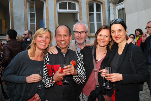 15. Sophie Gaillard (Pépite graphique), Olivier Pran (Restaurant Le ptit grain), Hugo, Cécile Faysse (MAC) et Isabelle Bretones (Régie du Musée)