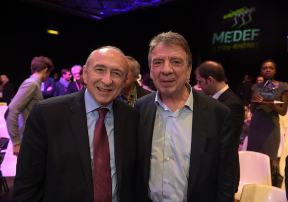 21. Gérard Collomb, sénateur maire de Lyon et Bernard Fontanel, président du Medef Lyon Rhône