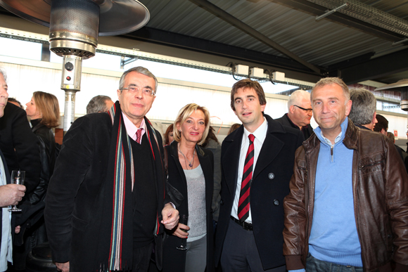 21. Jean-Jack Queyranne, président du conseil Régional, Marie-Odile Fondeur, directrice du SIRHA, Yann Robert, président du LOU Rugby et Alain Giordano, adjoint aux espaces verts