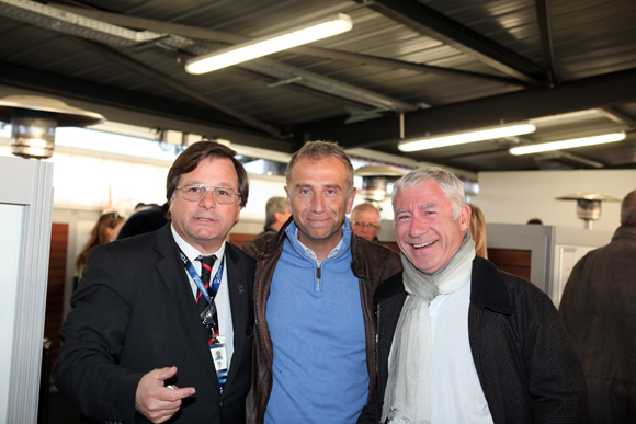 23. Franck Isaac-Sibille (LOU Rugby), Alain Giordano, adjoint aux espaces verts et Denis de Bénazé 