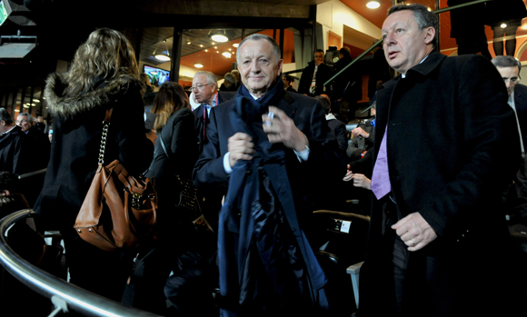 25. Jean-Michel Aulas, président de l’OL et Thierry Braillard