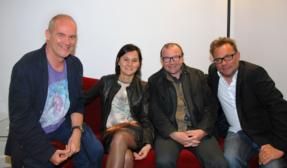 31. Le designer Hartmut Bretz, Sandrine Chausson, Jacques Chalvin (Les Puces du Canal) et Pierre-Yves Gas (Proxicom) 