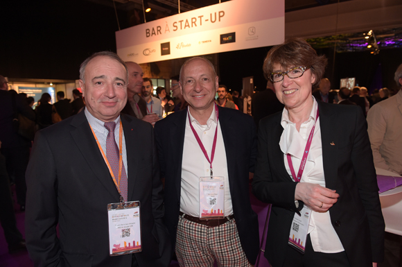 3. Thierry de la Tour d’Artaise (SEB), l’horloger Jean-Louis Maier et Dominique Leval (Caisse d’Epargne)