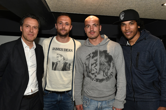 5. Thierry Mestrallet (Tedd connexion), Jean-Pascal Mignot, Jessy Moulin et Brandao (ASSE)