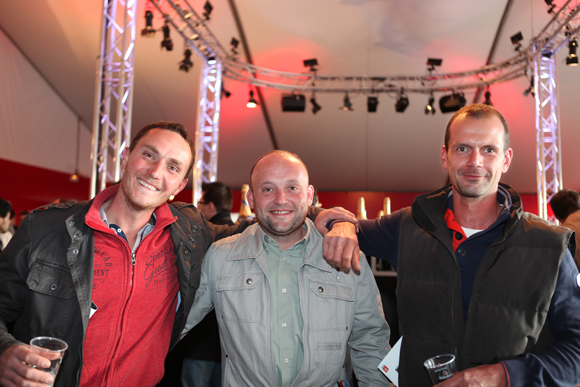 6. Grégory Gouillon, vigneron, Christophe Franchet (Feve déco) et Didier l’Agneau, vigneron 