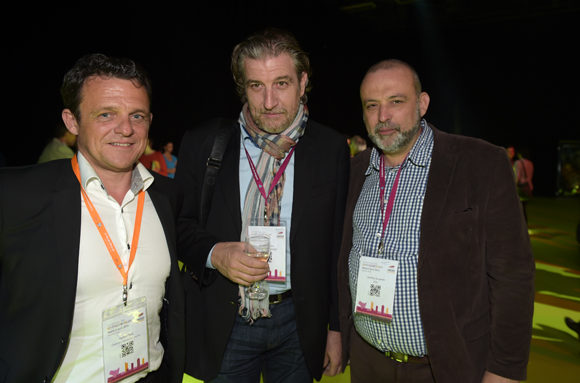 76. Laurent Fiard, président Cluster Edit, Pascal Lacombe (Syrah informatique) et Geoffroy de Peretti (Etic)