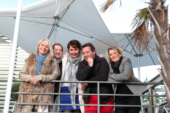 3. Sylvie lancioli (W Restaurant), Pierre Serpollet (Atol), Christelle Cimetière (agence EMC), Christophe Jaudeau, Géraldine Bonin, architecte d’intérieur 