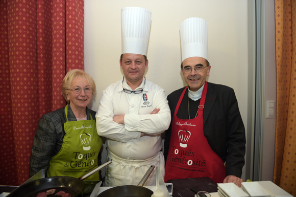 38. Danielle Chuzeville, présidente du Conseil général, le chef Olivier Degand et Monseigneur Philippe Barbarin