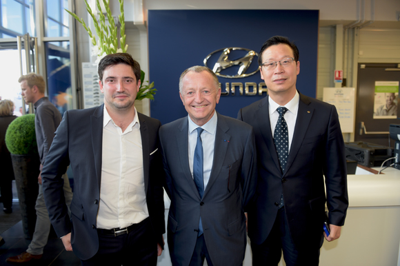 10. Edouard Coquillat (Central Auto), Jean-Michel Aulas, président de l’OL et Deok Jeong Im, président de Hyundai Motor France