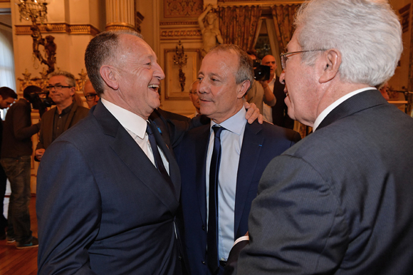 17. Jean-Michel Aulas, Bernard Lacombe et Maitre André Soulier