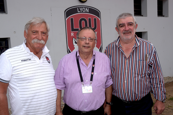 1. Roger Cesa, ancien président du LOU Rugby, Léandre Borbon (LOU Rugby) et Claude Astic (Assurance Clas)