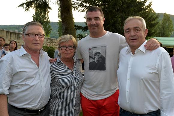 26. Jean-Jacques David (Conseiller Général) et son épouse Françoise, Jocelyn Fontanel (Fontanel) et Michel Jovanovic (TJBAT)