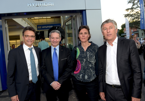 29. Olivier Bernardeau (OL), Jean Nelson (Hyundai), Claudine Vallet (GE Capital) et Thierry Beaumont (Beaumont & Finet)