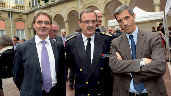 36. Jean Trotel, 1er président de la cour d’appel de Lyon, Jean-François Carenco, Préfet du Rhône et Marc Cimamonti, procureur de la République