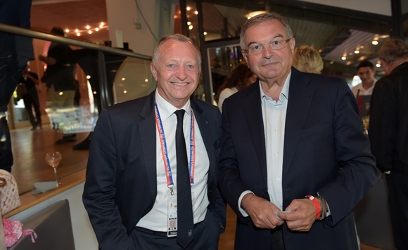 4. Jean-Michel Aulas président de l’OL et Michel Mercier, maire de Thizy-les-bourgs