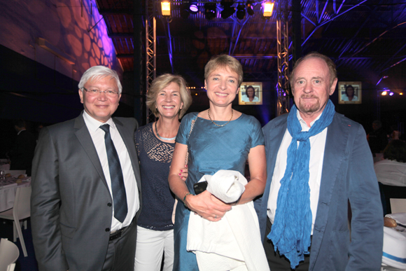 14. André Foissey (Orange), Gilles Pascale (France Télévision), Sylvie Foissey (Orange) et Robert Thevenot, adjoint au maire de Caluire