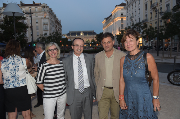 32. Sylvain Moureau (Areva), son épouse Odile, Gilles Salgas (Areva) et Fabienne Levy, conseillère municipale de Lyon 
