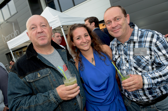 5. Jacques Jacquier (JTC), Elodie Petiot et Gérard Depardieu (Cuisines Bernollin) 