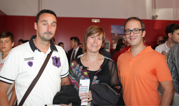 7. Fabrice Mearini (Sathel), Aurélie son épouse (Gerflor) et Dimitri Theotikos (Mazars) 