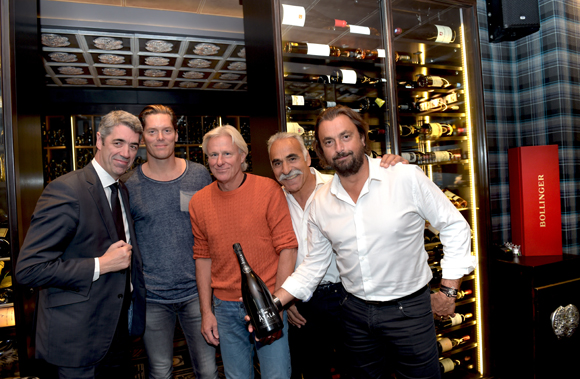 11. Le directeur du champagne Bollinger, les tennismen Thomas Enqvist, Björn Borg, Mansour Bahrami et Henri Leconte