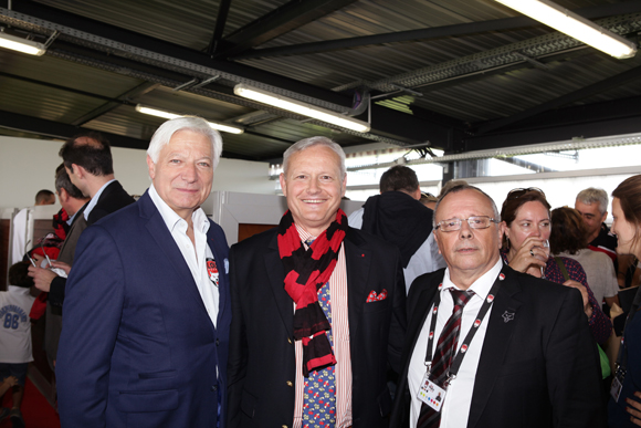 17. Marc Fraysse (Cofely GDF Suez), le général Pierre Chavancy, gouverneur militaire de Lyon et Léandre Borbon (LOU Rugby) 