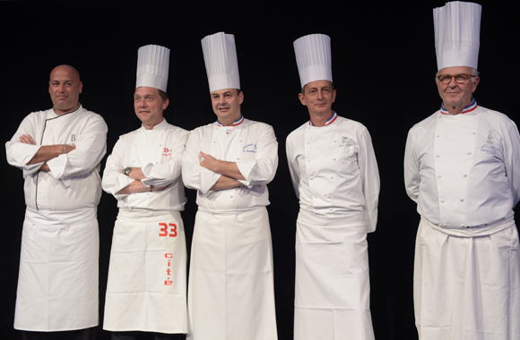 22. Les 5 chefs de la soirée, Philippe Bernachon, Frédéric Berthod, Christophe Roure, Alain Le Cossec et Jean-Paul Pignol