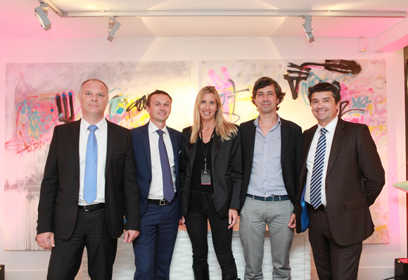 3. Bertrand Chastel, chef d’établissement Citroën Grand Lyon Société, Jean-Marc Altoviti, responsable de secteur Citroën, Aline Germain (Citroën), Aymeric Pichevin, cofondateur de Home Festival et Philippe Menguy, directeur régional Citroën et DS 