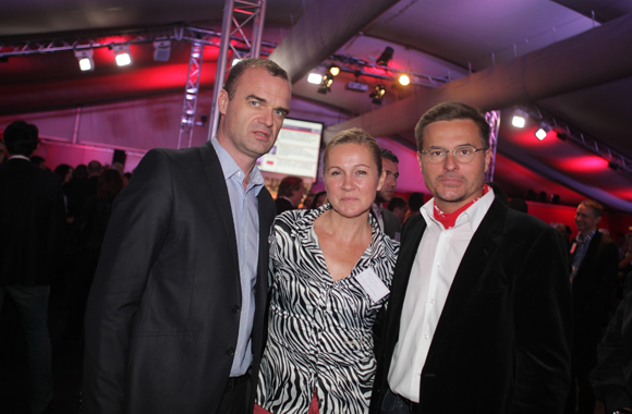 34. Charles Dugas (Alfatrans International), Catherine Roustit, architecte d’intérieure et Fabrice Mejias (SOS Papa) 