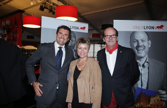5. Pierfrancesco Carino (Emirates), Hélène Badon-Murgue (Sanofi) et Gérard Auboeuf (ONLYLYON) 