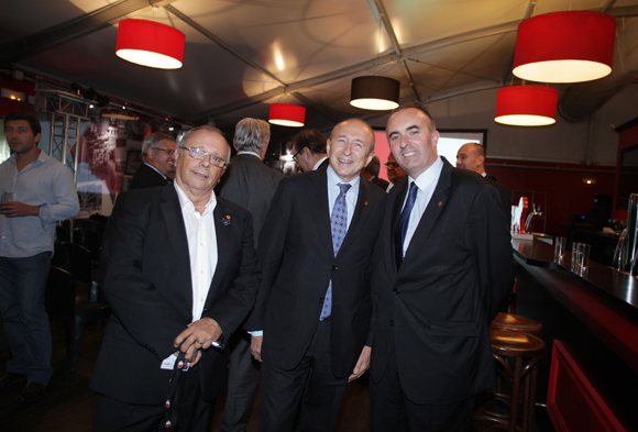 7. Léandre Borbon (LOU Rugby), Gérard Collomb, sénateur-maire de Lyon et Michel Lefaou, vice-président du Grand Lyon 