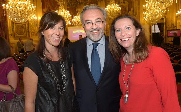 7. Magali Villaret (Groupe Amallia), Erick Roux de Bézieux (Syntagme) et Amélie Blondin (TNT)