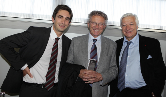 13. Yann Roubert, président du LOU Rugby, Nelson Monfort, journaliste sportif et Marc Fraysse (Cofely GDF Suez), 