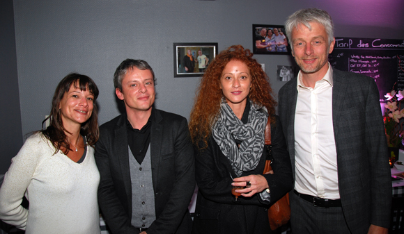 14. Sonia Cova (Link’Art), Simon Virlogeux (Directeur de cabinet du maire du 9e), Julie Royer et Hubert Julien-Lafferière (Maire du 9e)