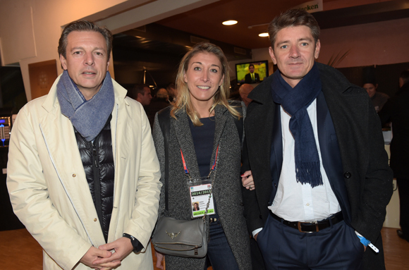 14. Pascal Blache, maire du 6ème , Virginie Adnet (OL Média) et Damien Gouy-Perret, directeur de cabinet du maire du 6ème