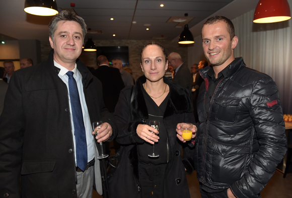 18. Eric Rivera, Isabelle Lazzaroni (Crédit Agricole) et Philippe Allagnat (Chant du Coq)