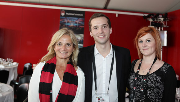 8. Valérie Fétaud, Mathieu Rauturier et Laetitia Geliot (LOU Rugby)