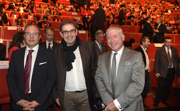 8. Ali Hannas, directeur de l’IDRAC Lyon, David Kimelfeld, vice-président du Grand Lyon et Denis de Bénazé, fondateur de l’IDRAC lyon