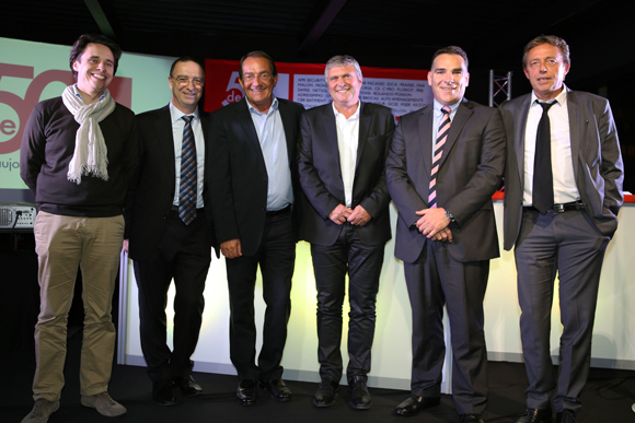 15. Sébastien Chétail (Sainté Loc), Gérald Fontanel (Fontanel Promotion), Jean-Pierre Pernaut, Jean-Claude Boni (PB Construction), Fabien Panel (Directeur régional de Wienerberger) et Christian Voirin (Grand Lyon Knauf)